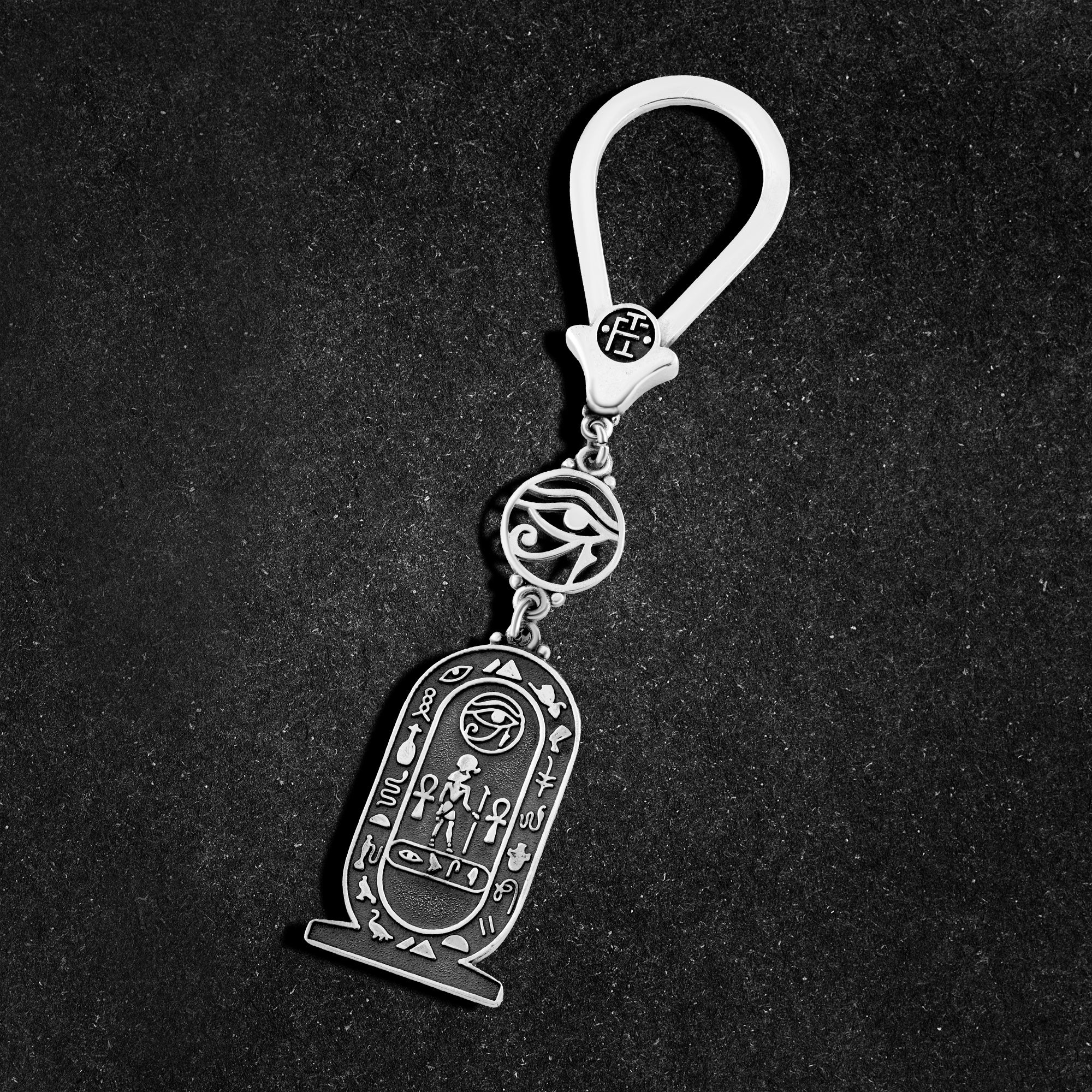 Pharaonic Antiquities Keychain with Eye of Horus Design – 800 Silver