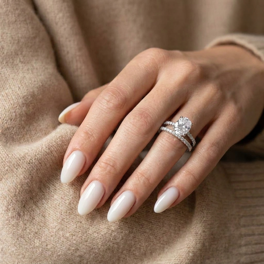 925 Silver Twin Ring with a Sparkling Round Stone – Luxurious Design