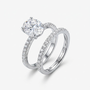 925 Silver Twin Ring with a Sparkling Round Stone – Luxurious Design