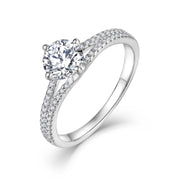Shiny Zircon 925 Silver Ring