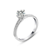 Shiny Zircon 925 Silver Ring