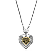 Necklace "You have a place and a home in the heart", made of 925 sterling silver, Arabic style.