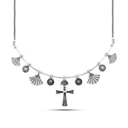 عقد العنخ المصري (مفتاح الحياة ) بتصميم تراثي فضة 925