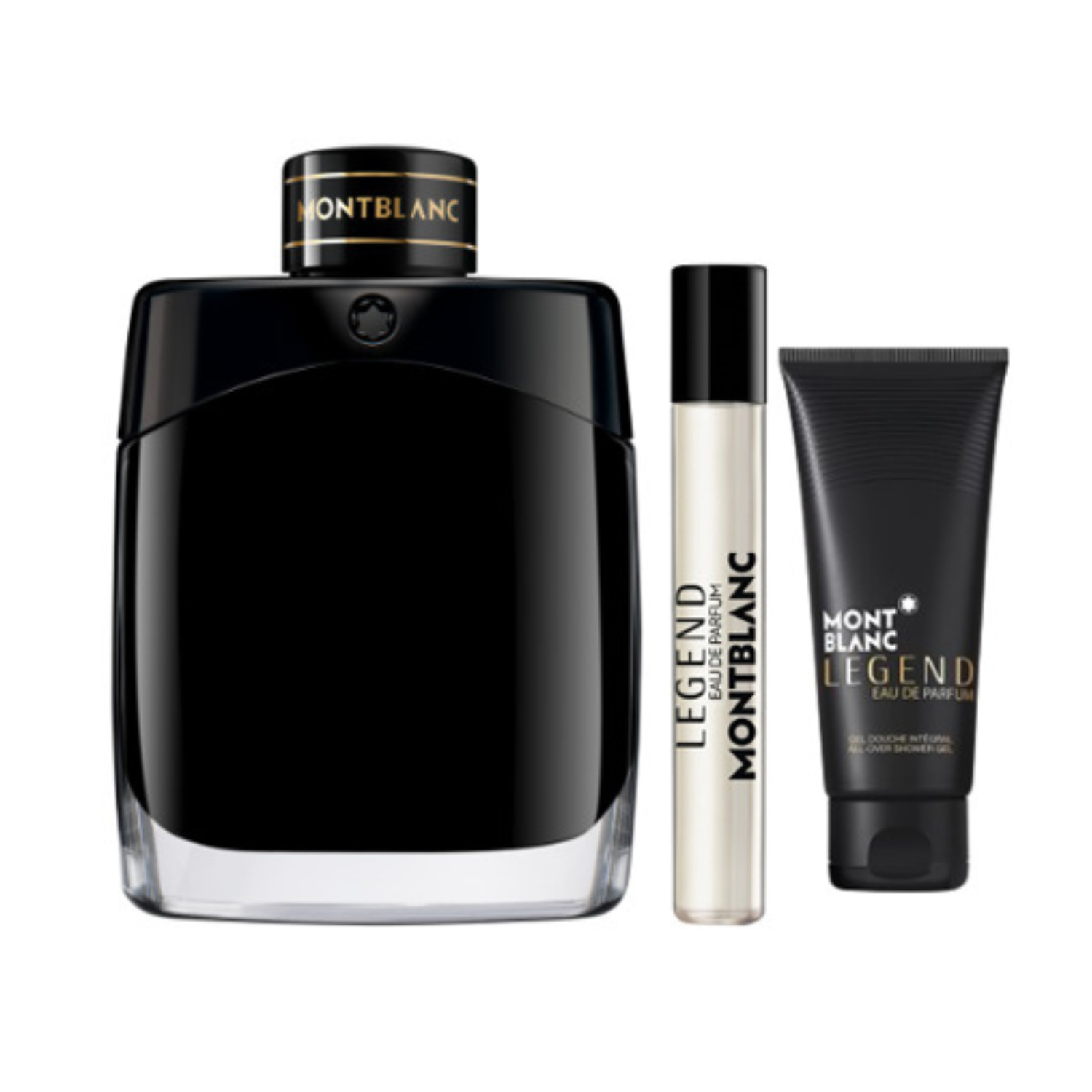 مجموعة عطر مونت بلانك ليجند للرجال – أو دو بارفان 100 مل مع جل استحمام 100 مل ورذاذ صغير 7.5 مل