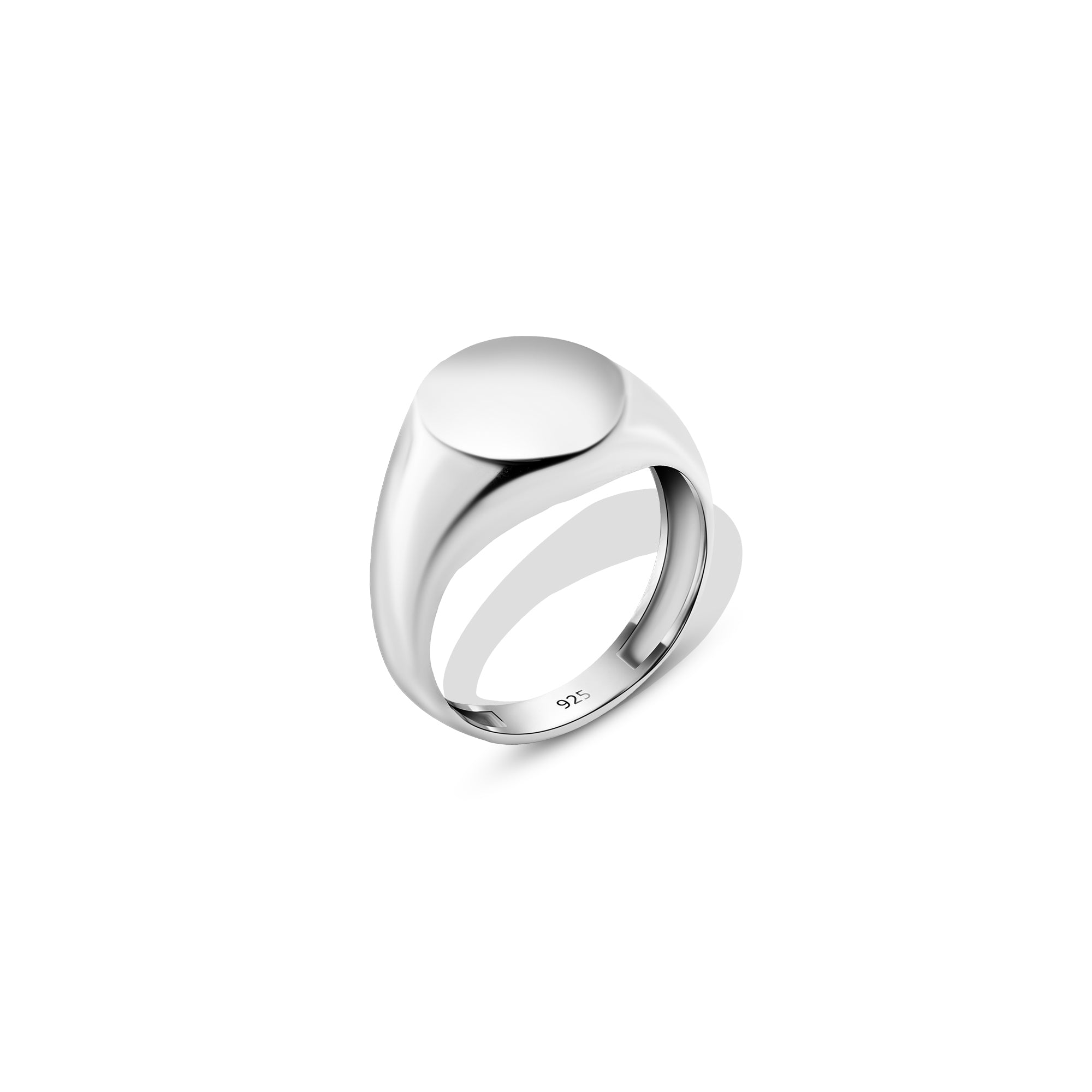 خاتم فضه رجالي بيضاوي عيار 925