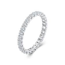 Shiny Moissanite 925 Silver Ring