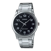 كاسيو ساعة رجالية سوار ستانلس ستيل أنالوج بعقارب قطرها 40 مم – فضي MTP-V001D-1BUDF