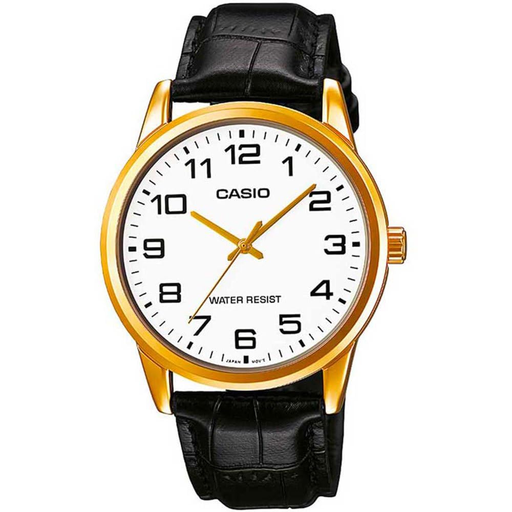 Casio Leather Analog Men's Watch