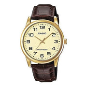 Casio Leather Analog Men's Watch