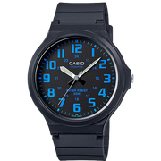 Casio Men's Analog Watch - Blue Dial and Black Resin Band