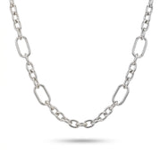 Paper Clip Link Necklace 925 Silver
