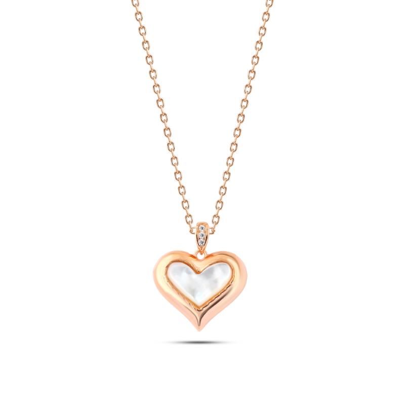 925 sterling silver shell heart set