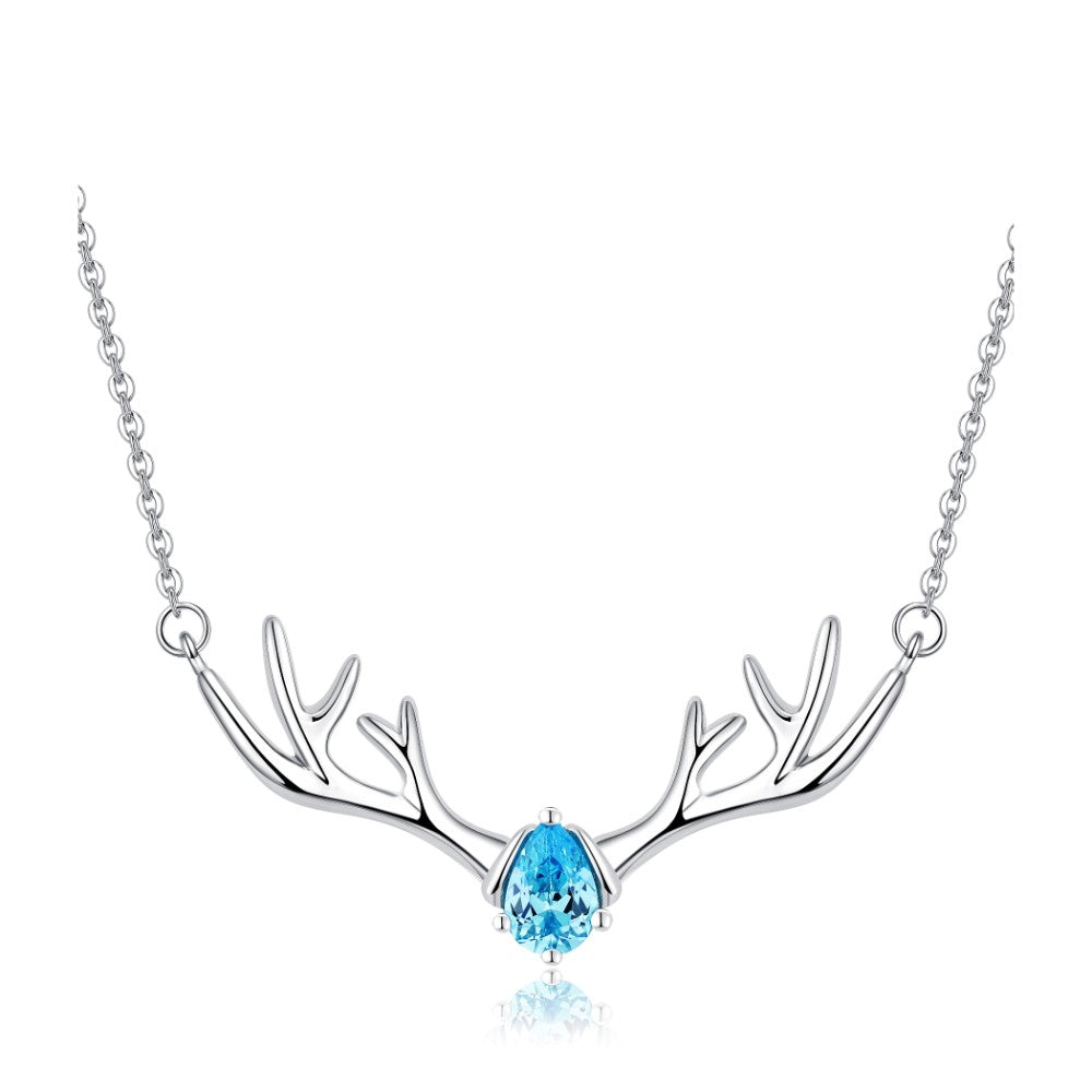 Deer Antlers 925 Silver Necklace