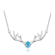 Deer Antlers 925 Silver Necklace
