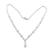 عقد فصوص شكل اللوزة فضة عيار 925