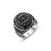 Men’s 925 Silver Ring with Luxury Black Onyx Stone