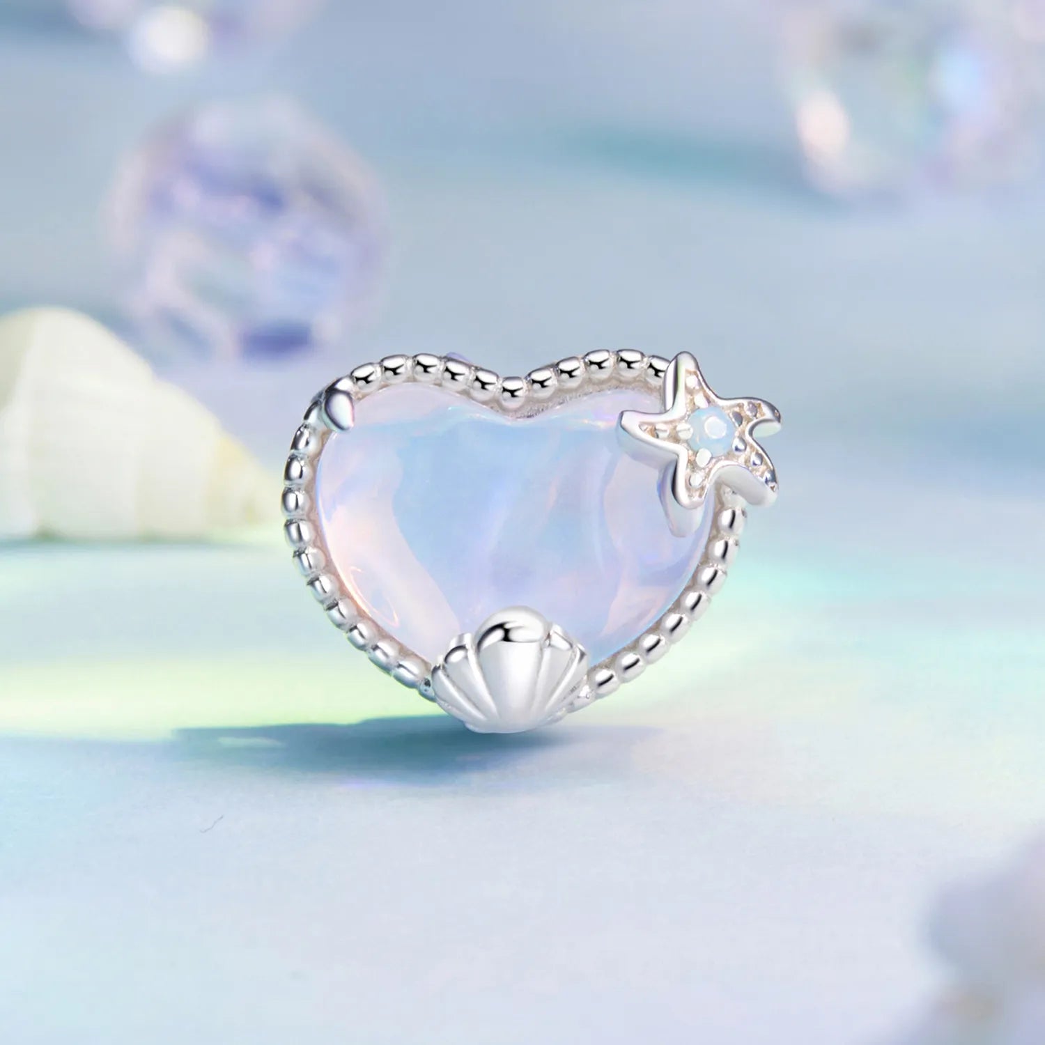 Starfish Heart 925 Silver Charm