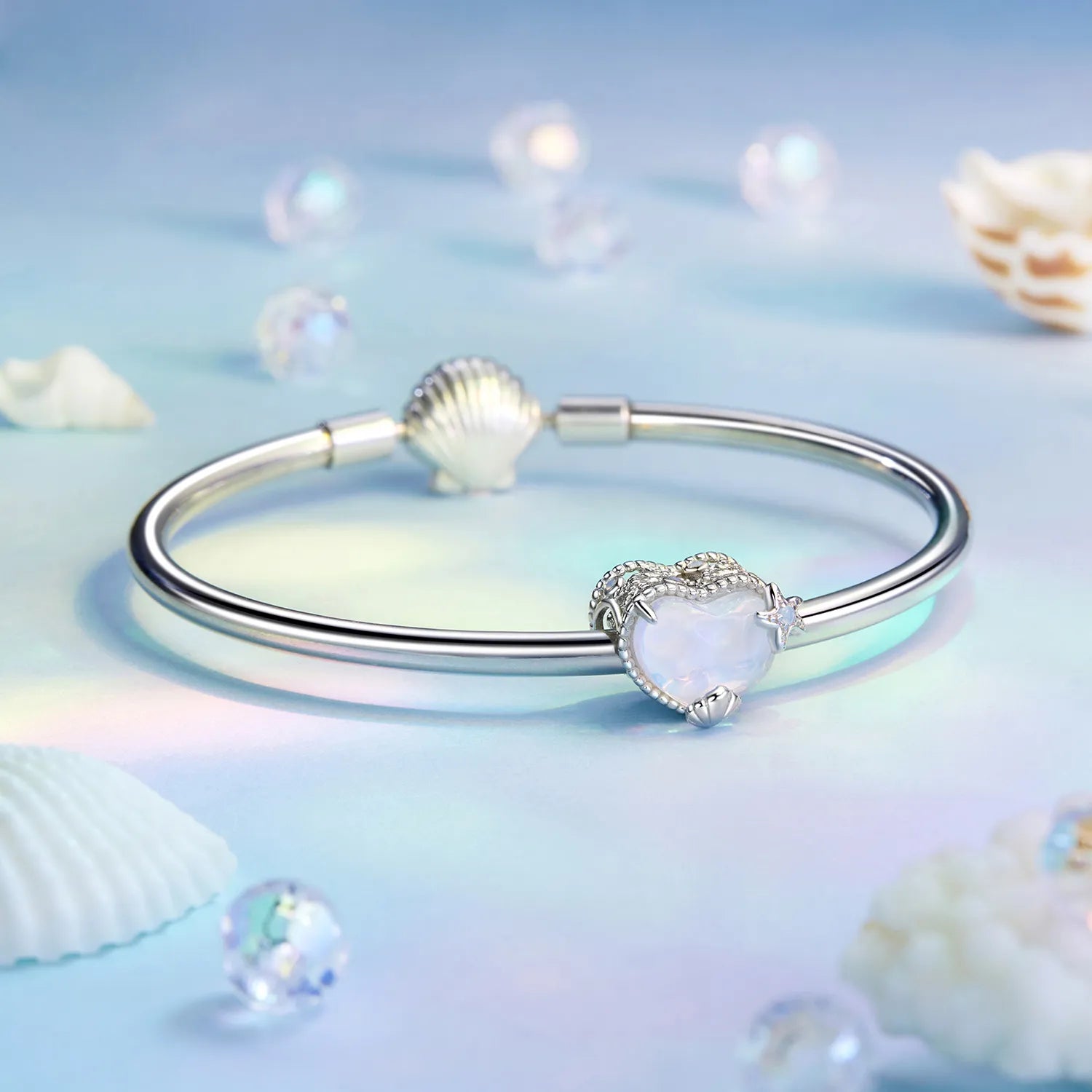 Starfish Heart 925 Silver Charm