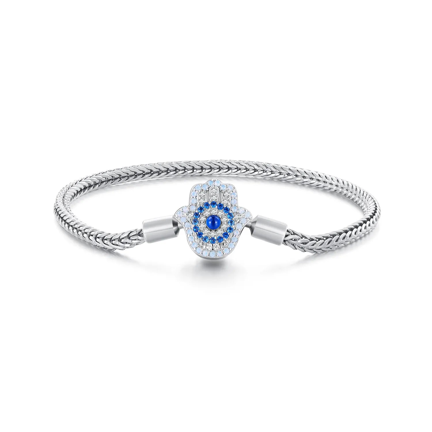 إنسيال لعب " كف وعين زرقاء " فضة عيار 925