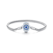 إنسيال لعب " كف وعين زرقاء " فضة عيار 925