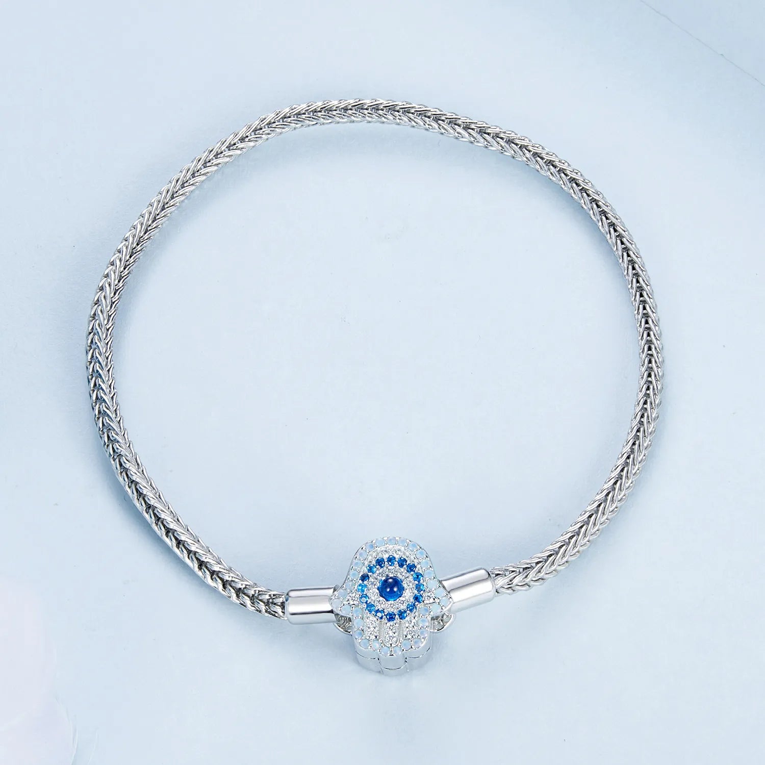 إنسيال لعب " كف وعين زرقاء " فضة عيار 925