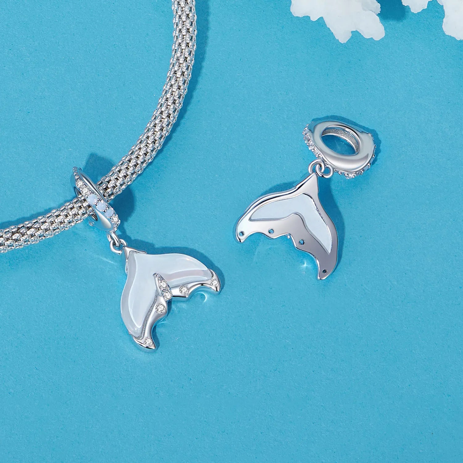 Fish Tail 925 Silver Charm