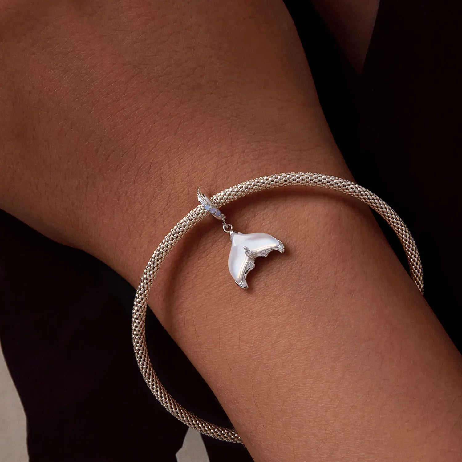 Fish Tail 925 Silver Charm