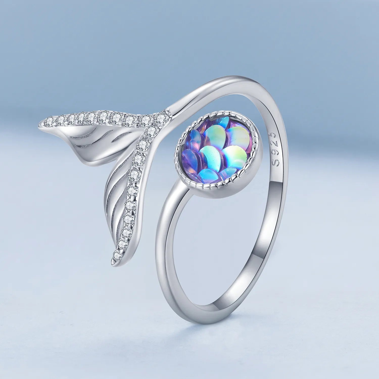 Mermaid Tail 925 Silver Ring