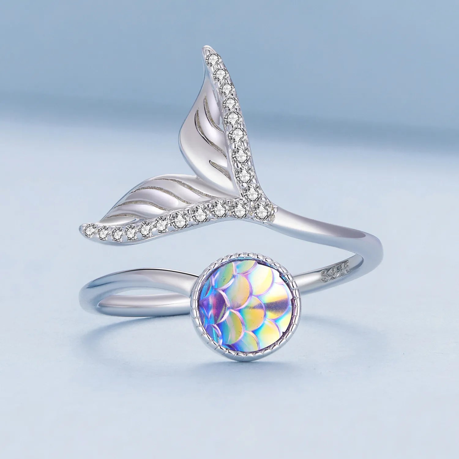 Mermaid Tail 925 Silver Ring