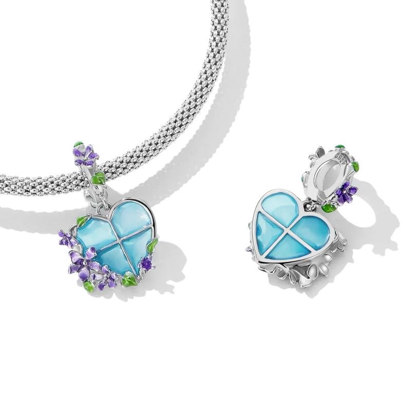 Flower Window 925 Silver Charm