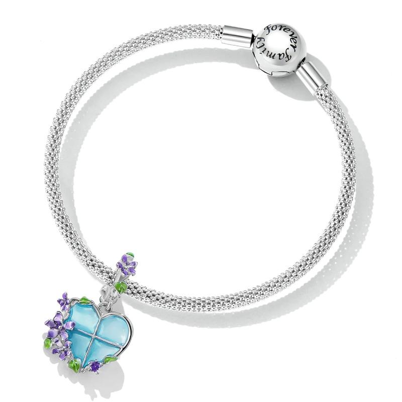 Flower Window 925 Silver Charm
