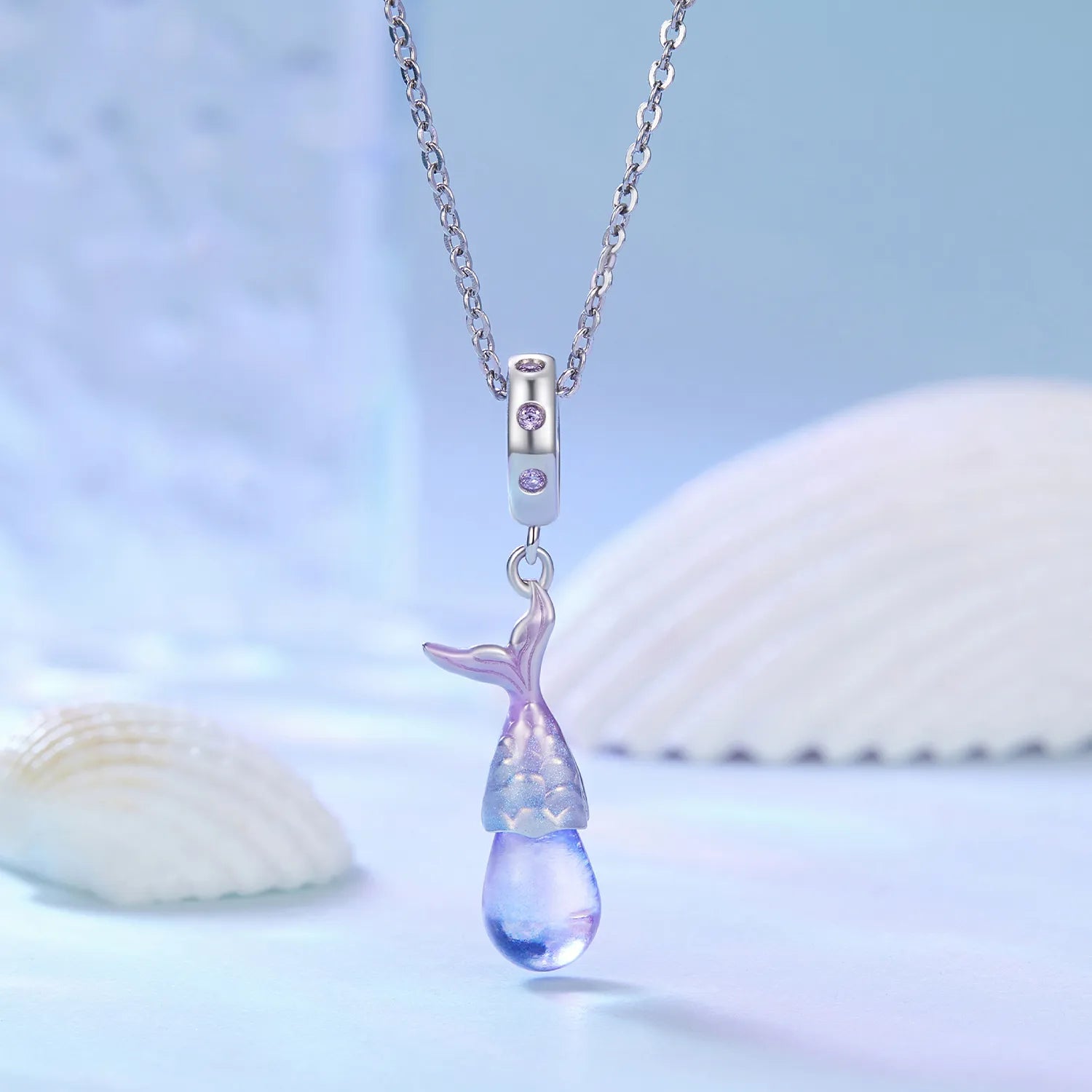 دلاية فضة عيار 925 ذيل حورية البحر متدلي