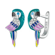 Colorful Parrot 925 Silver Earring