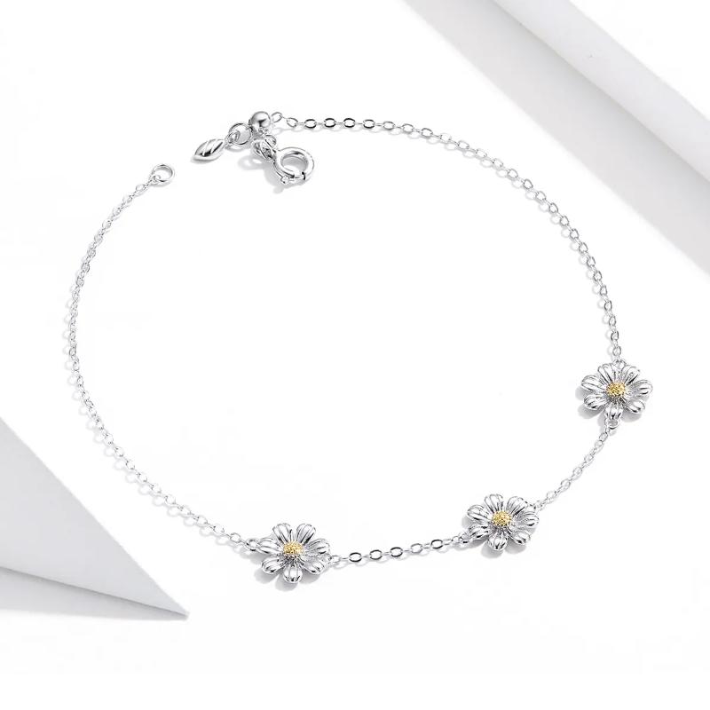 Flowers 925 Silver Bracelet