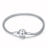 Charm Bracelet Engraved with "Love Forever" 925 Sterling Silver