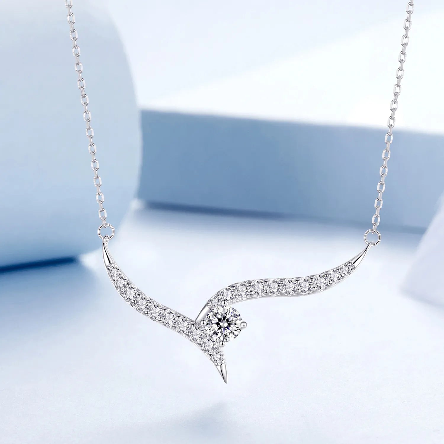 Simple Design 925 Silver Necklace