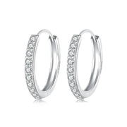925 silver hoop earrings with sparkling stones