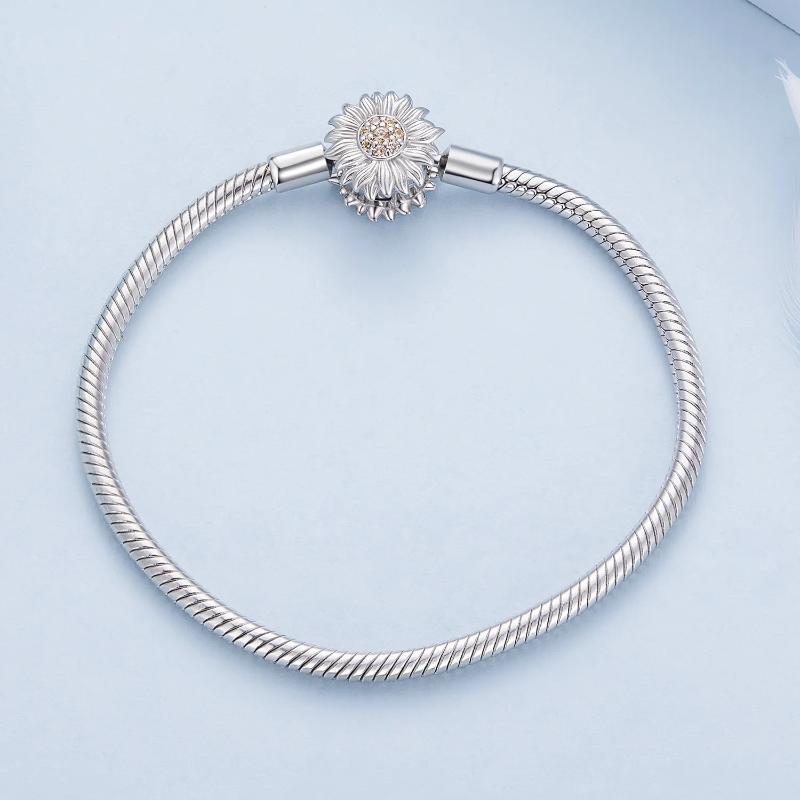 BSB123 - انسيال فضة عيار 925 علي شكل زهرة عباد الشمس