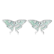 Green Butterfly 925 Silver Earring