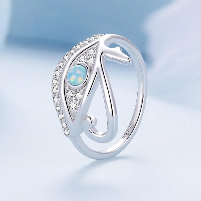 BSR403 - خاتم فضة عيار 925 علي شكل عين حورس