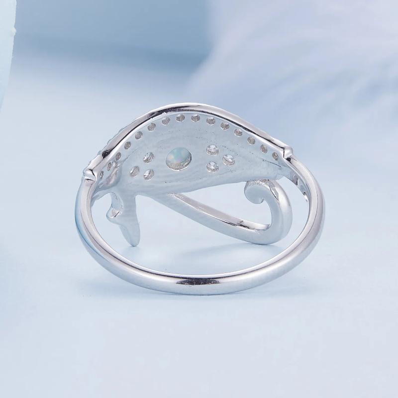 BSR403 - خاتم فضة عيار 925 علي شكل عين حورس