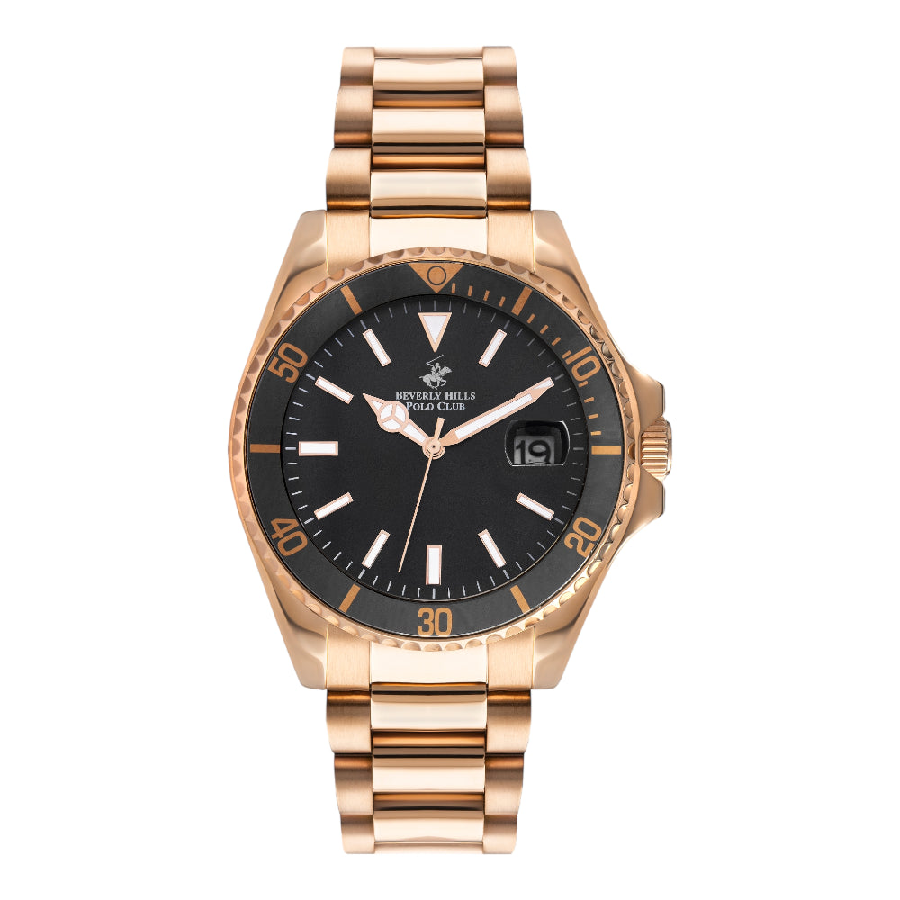 BEVERLY HILLS POLO CLUB Men’s Black Dial Stainless Steel Watch – BP3125X.450