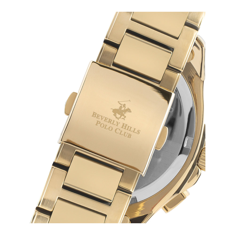 Beverly Hills Polo Club Men’s Multi-Function Silver Dial Gold Stainless Steel Watch – BP3212X.130