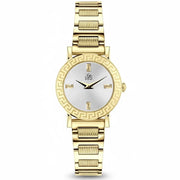 Reys Women's Analog Watch – Gold Stainless Steel Case & Bracelet with Silver Dial