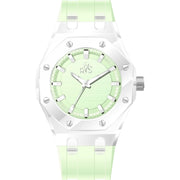 Reys Women's Analog Watch – Green Dial & Green Rubber Strap