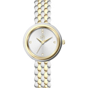 Reys Women's Analog Watch – Silver Dial with Two-Tone Stainless Steel Bracelet