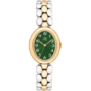 Reys Women's Analog Watch – Green Dial with Two-Tone Stainless Steel Bracelet