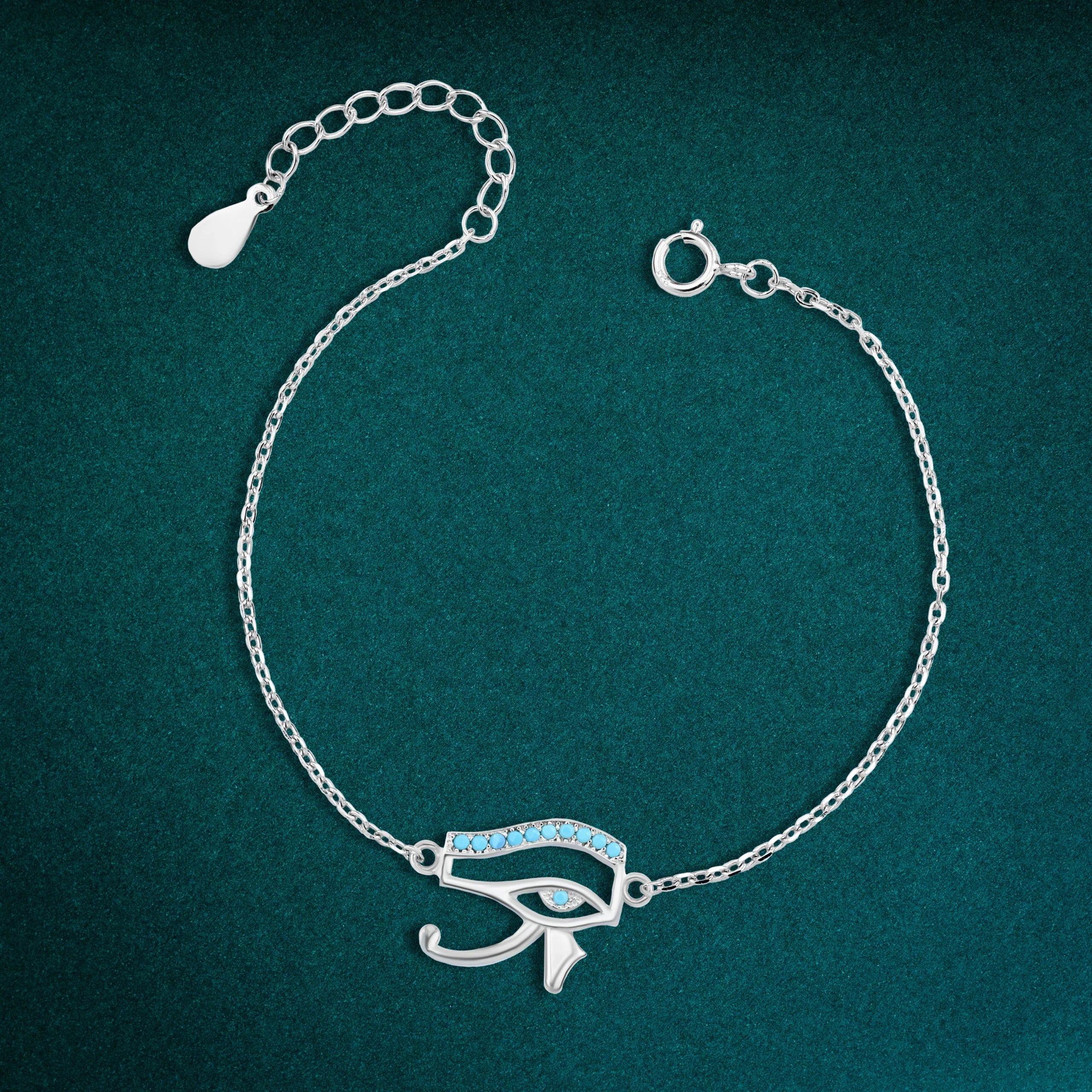 925 sterling silver bracelet with an elegant Eye of Horus design