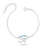 925 sterling silver bracelet with an elegant Eye of Horus design