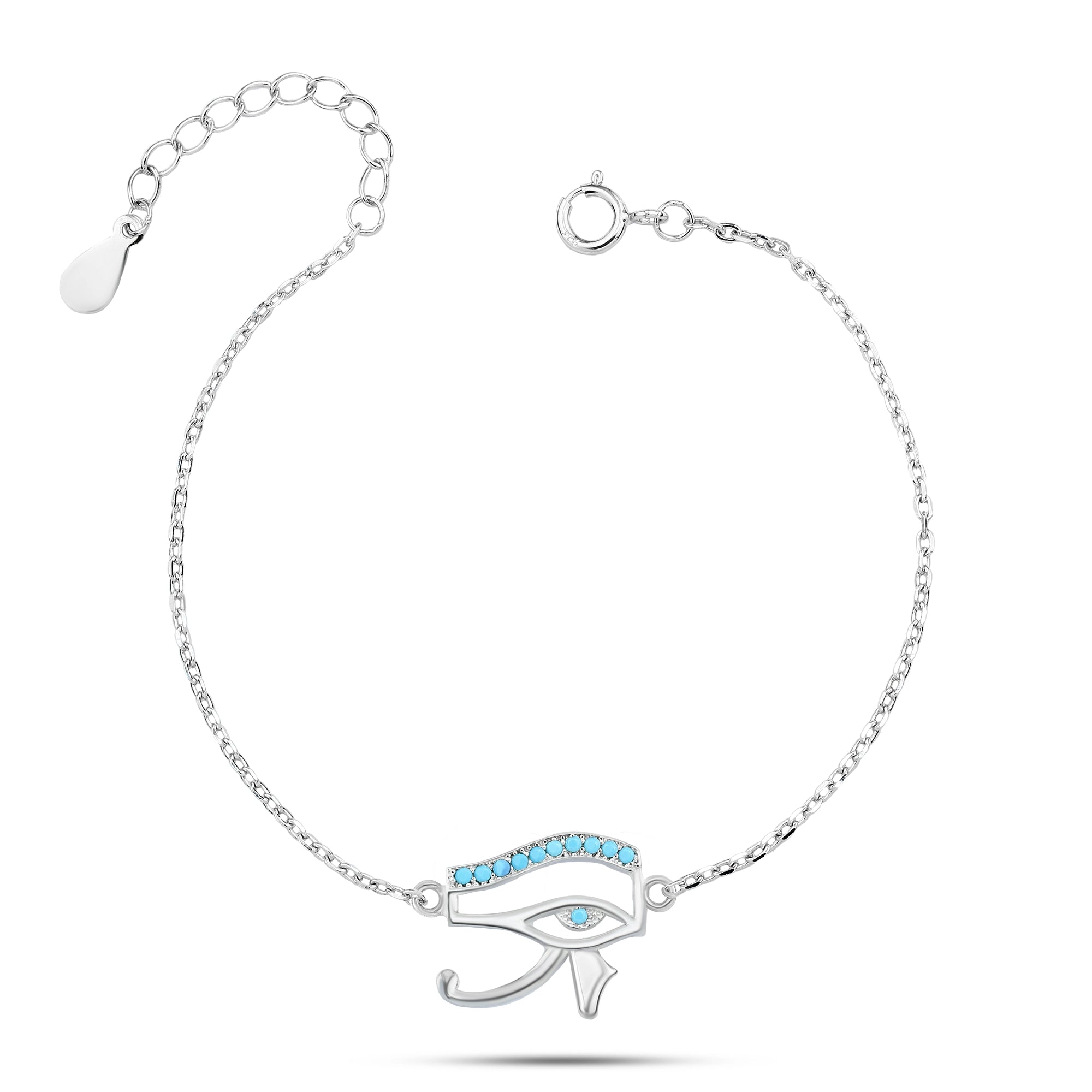 925 sterling silver bracelet with an elegant Eye of Horus design